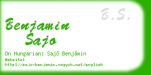 benjamin sajo business card