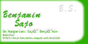 benjamin sajo business card